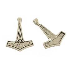 5pcs Tibetan Silver Thor's Hammer Mallet Viking Celtic Charms 37mm x 25mm C341