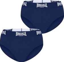 Image of 2 x Lonsdale Briefs Mens Size XS S M L XL 2XL Cotton Underwear Boxer Trunks