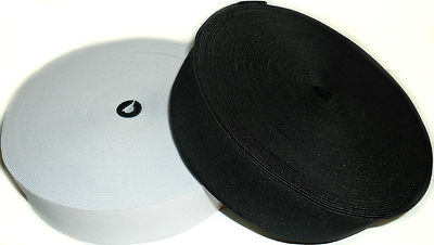 HOCHWERTIGES GEWEBTES ELASTISCHES, 1 1/2 ZOLL 38 MM BREIT, SCHWARZ ODER WEISS & VERSCHIEDENE LÄNGEN