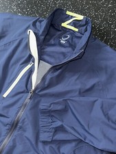 Zero Restriction Tour Series Blue Yellow Full Zip Performance Golf Jacket Size L