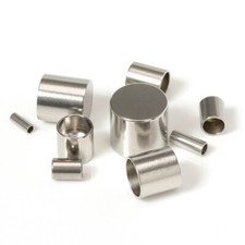 20Pcs 304 Stainless Steel Column Large Hole Metal Loose Spacer Beads 1.5 10mm