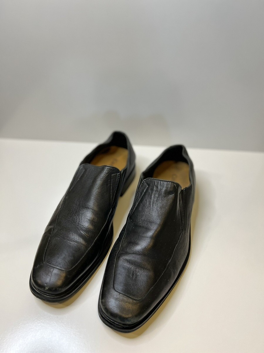 COLE HAAN Mens Dress Shoes Black Leather Casual Comfort Slip  display picture 1