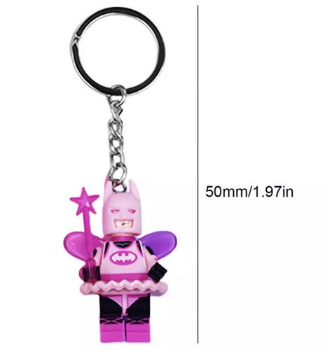 Batman Valentines 2 Couples Keyring Pink Batgirl DC Bag Charm Car Chain Key Gift - Picture 9 of 23