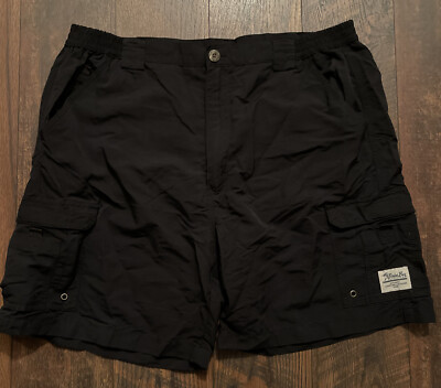 Bimini Bay Outfitters Mens Size 42 Black Nylon Cargo Pocket