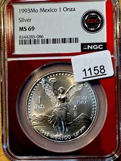 🔥 1993 1oz Silver Libertad NGC MS69 GEM RED SLAB