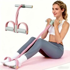Adjustable Resistance Band with Foot Pedals Full Body Leg Arm Home Gym Workout