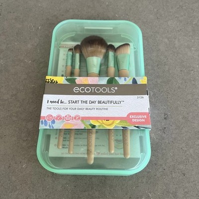 ecoTools, Make up - Pinselset,5-teilig mit Box, Kosmetikpinsel, Liner, Rouge NEU
