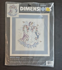 Dimensions WINTER ANGEL Counted Cross Stitch Kit 1476 Laine Gordon COMPLETE