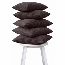 Pack of 6 Velvet Cushions With Covers Throw Decorative 18"x18" Filled Cushions