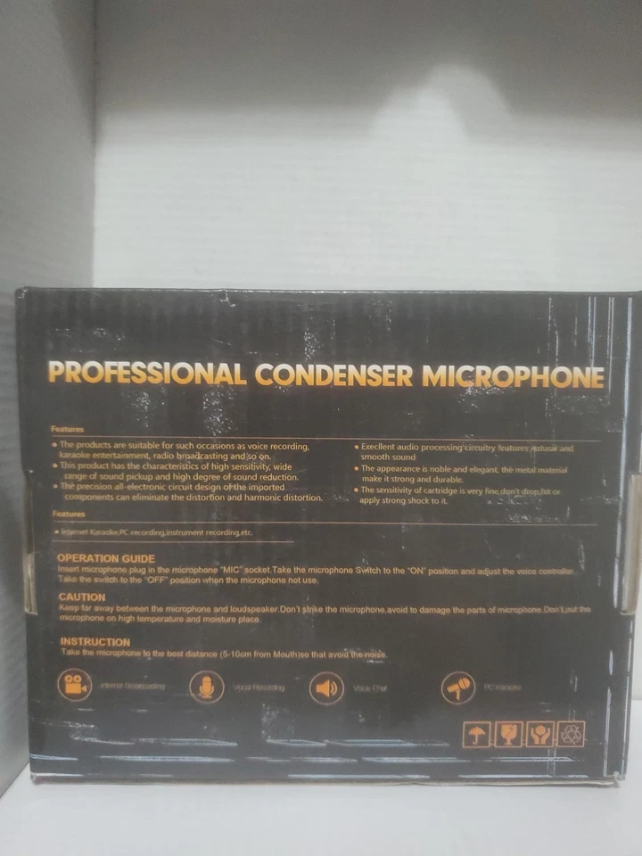 Micrófono condensador profesional compatible para podcasting Foto 4 de 4