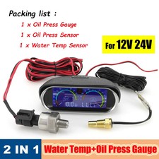 Misuratore digitale temperatura acqua calibro LCD auto 2 in 1 + sensore temperatura 1/8 NPT
