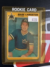 1985 Fleer #492 Mark Langston Rookie Card RC. rookie card picture