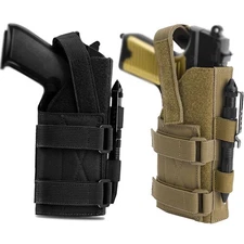 2pcs Tactical Pistol Holder Holster Concealed Molle Storage Pouches Bags Pack