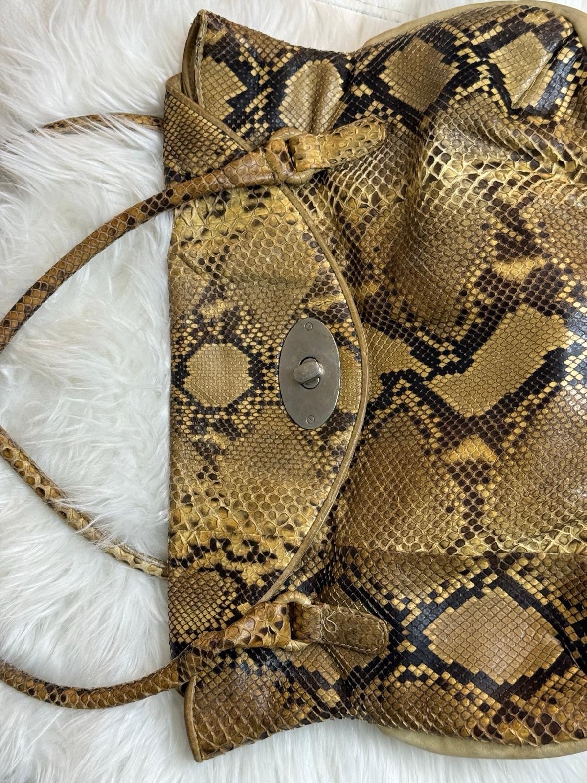 B. Makowsky Genuine Python Snakeskin Leather Larg… - image 9