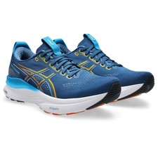 ASICS Men's Gel-Kayano 32 Wide 2E Running Shoes, Twilight Blue/Anzu