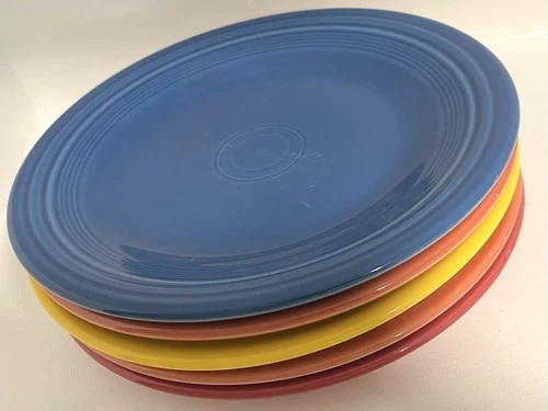 5pc Lot Fiesta Dinner Plates, Mix Color 10.5” HLC
