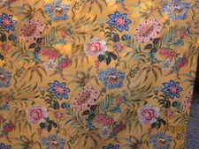 COUPON DE TISSU ANCIEN TYPE INDIENNES 2,35 x 1,33 m