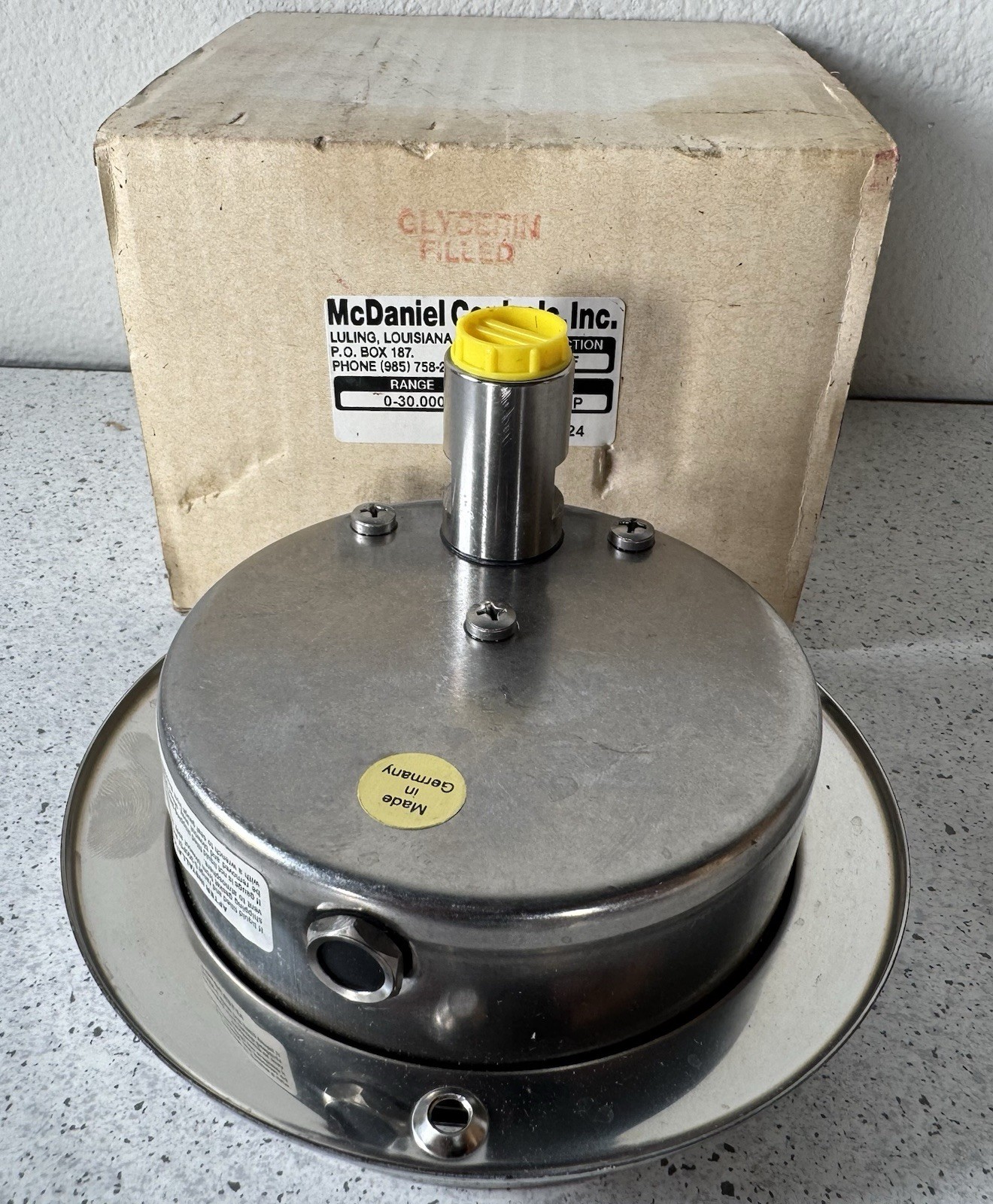MC DANIEL CONTROLS INC G30KP 30,000 PSI HIGH PRESSURE HYDRAULIC GAUGE