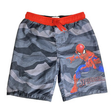 Marvel Spider-Man Youth Boys Size 8 Lined Swim Shorts Boardshorts Drawstring