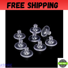 Rubber Earring Backs,100PCS Soft Clear Earring Backs Replacements for Droopy