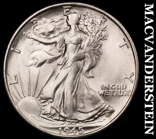 1945-S Silver Walking Liberty Half Dollar-Choice Gem BU +++ No Reserve #i5843