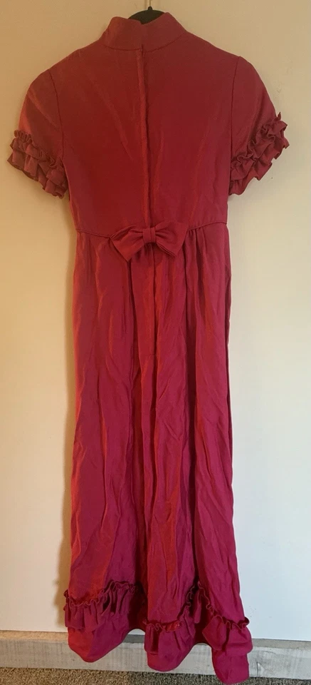 Винтажное платье Emma Domb 1960-х размер винтажное 7 XS ярко-розовое сделано в Союзе Barbiecore - Изображение 4 из 4