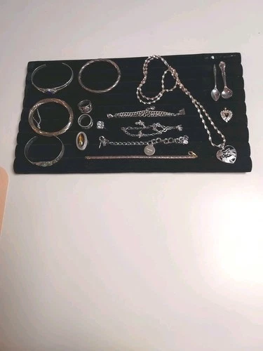 Vintage lot of (16) 925 Assorted Pcs Rings, Pendants ,Charms,and Bracelets 155 G