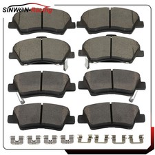 Front And Rear Ceramic Brake Pads For Hyundai Accent Fits Kia Rio 2018 2019-2022