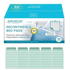 50 Pack Premium Extra Large Super Max 125 Gram Absorbent Bed Pads for Inconti...