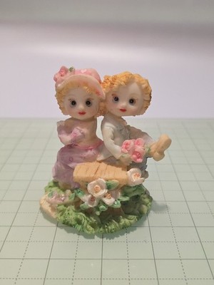 Vintage Little Girls figurine flowers warehouse ninty-nine