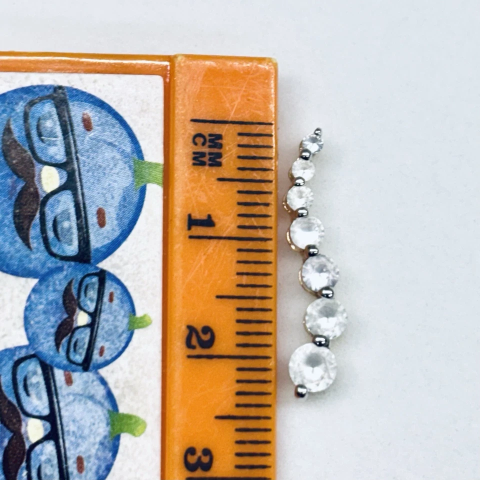 Dije colgante de cuerno italiano Cornicello diamante natural oro amarillo 14k de 1/2 quilate Foto 4 de 4