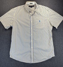 US Polo Assn Short-Sleeve Button Down Multicolor Striped Shirt Men's Large