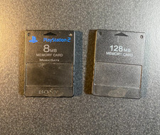 Playstation 2 Memory Card - 8MB and 128MB - Tested