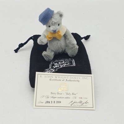R. John Wright Bitty Bear Baby Blue Toy Shoppe Exclusive Edition Miniatur