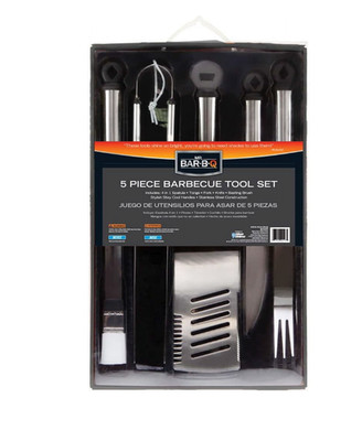 Mr. Bar-B-Q 5-Piece Stainless Handle Barbeque Tool Set