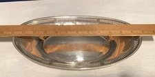 Antique J.E. Caldwell & Co 925 Sterling Silver Pierced Edge Bread Tray 12 Inch