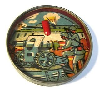 Rare German Soldiers Tin Dexterity Game WW2 1940 Gunners Soldat Geduldspiele #11