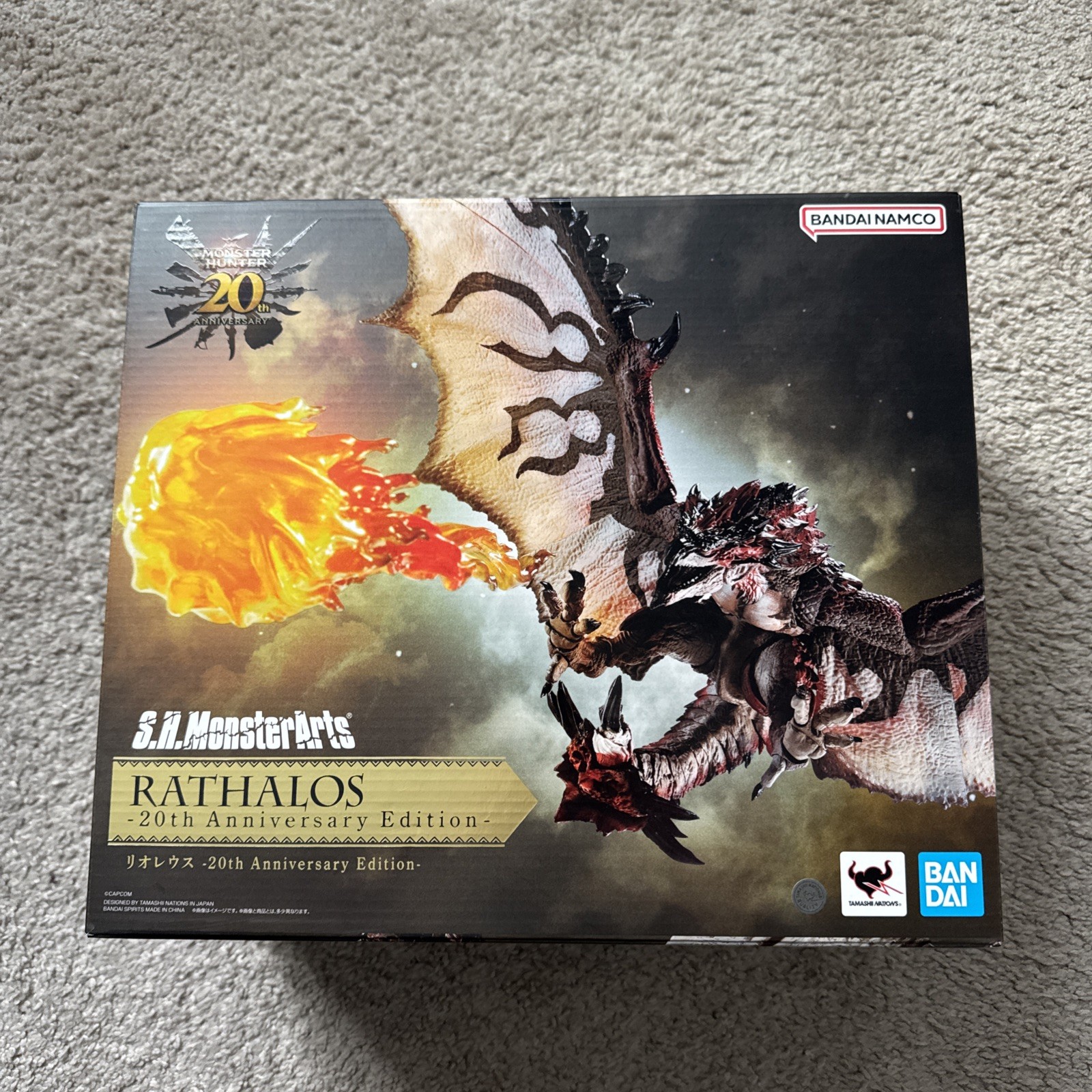 S.H. MonsterArts Monster Hunter 20th Anniversary Rathalos Action Figure by Bandai Tamashii