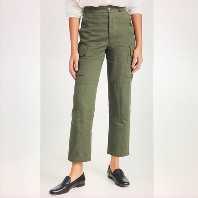 Apiece Apart Ryes Cargo Pants Forest Green size 4 Classic