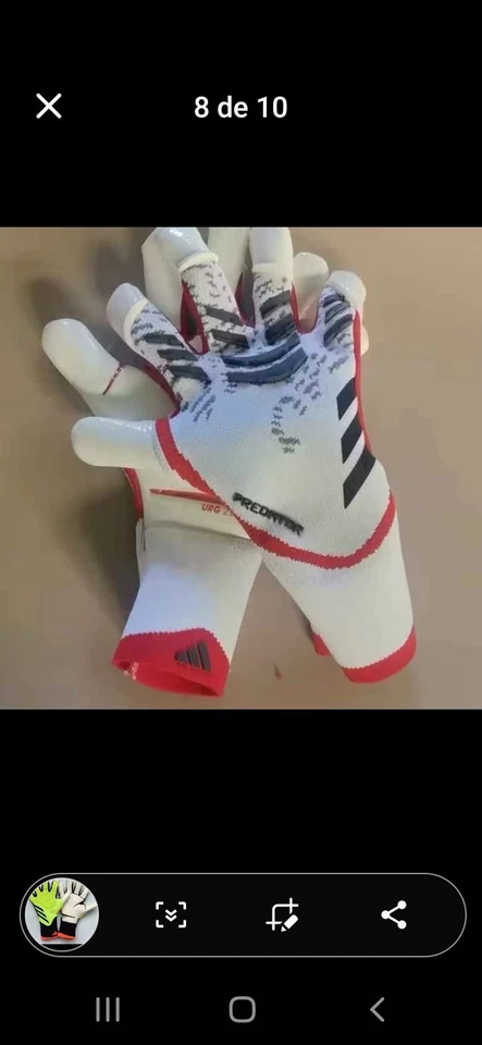 Gloves For Goalkeeper "Predators" Size 9 And  10 New - Image 3 of 4
