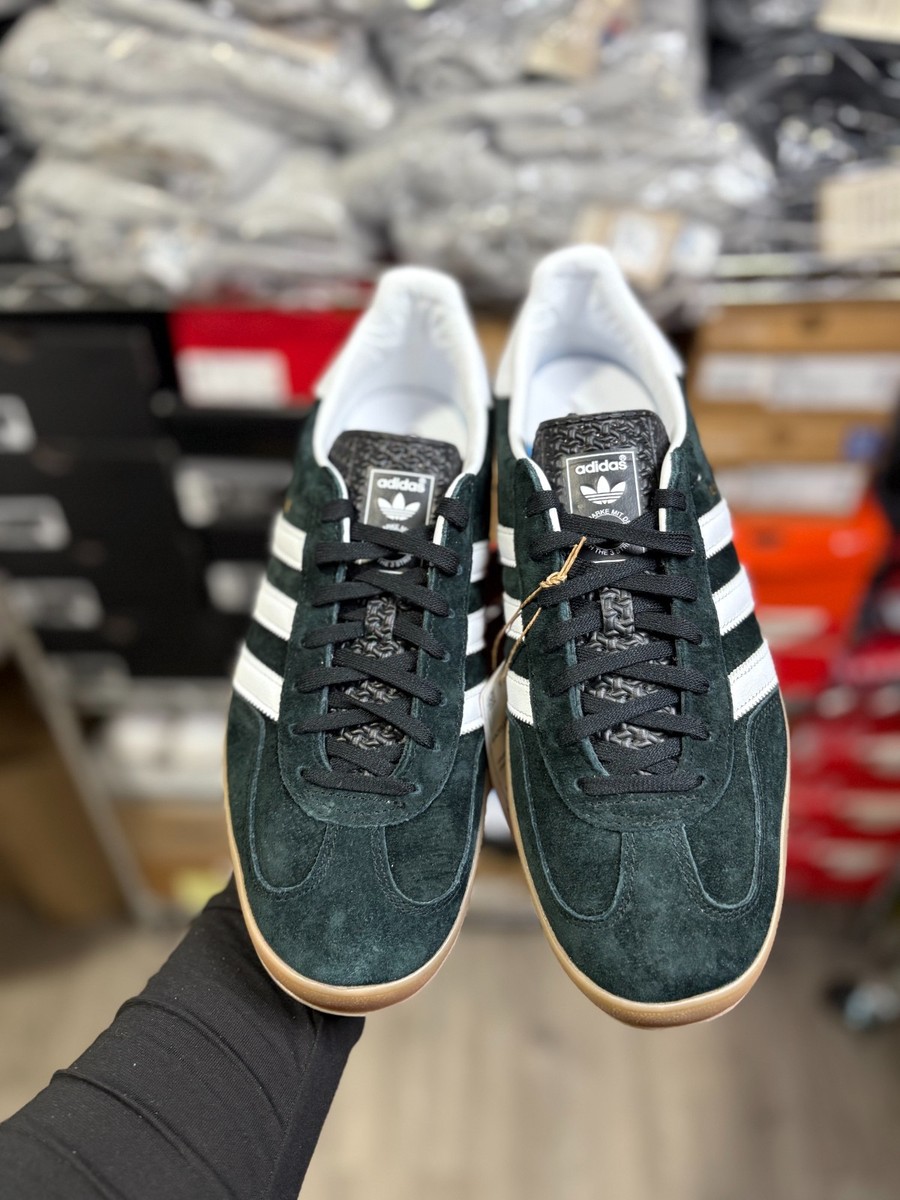 Size 12.5 - adidas Gazelle Indoor Black White Gum for sale online