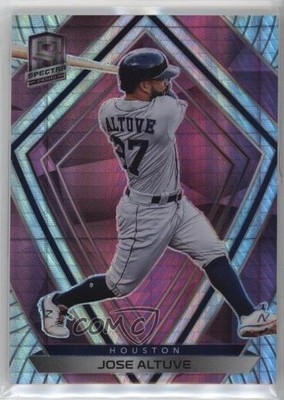 2020 Panini Chronicles Spectra Neon Pink Prizm 30/75 Jose Altuve #53 o7m