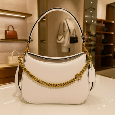 COACH　Bulk sale　バッグ　まとめ　レザー　シグネチャーなど　10点 NEW Coach Signature Chain Chalk White Smooth Leather Hobo/Shoulder