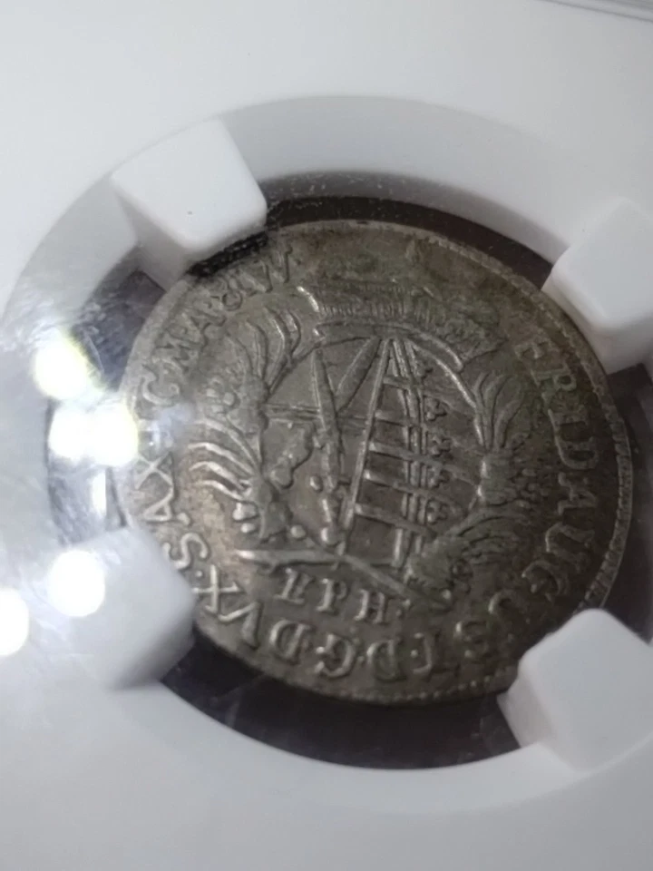 German States - Saxony, Silver 1 Groschen = 1/24 Thaler, 1698, NGC VF30 - Image 4 of 4