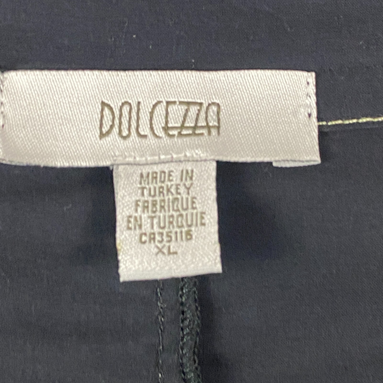 Dolcezza Jacket Size XL Button Front Pockets Blac… - image 4