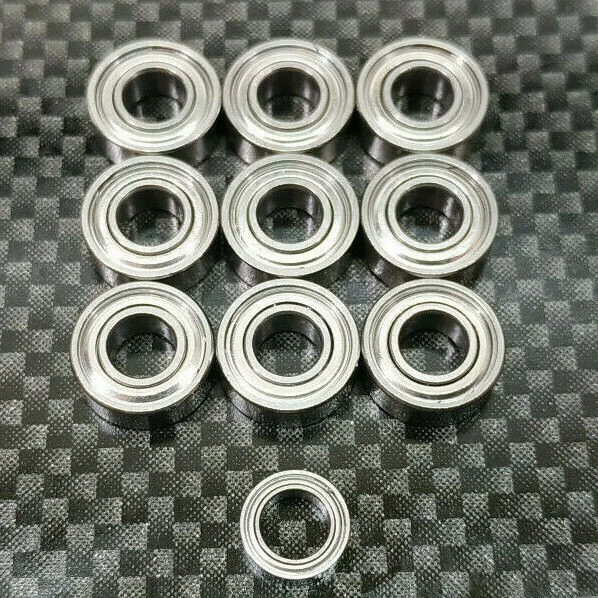KUGELLAGERSATZ FÜR TAMIYA DT-01 MODELLE - 10 STAHLGEDICHTETE LAGER - Bild 1 von 1