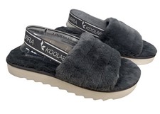 Koolaburra by UGG Fuzz n II Gray Platform Slippers Women s Size 11 - NEW w/ BOX