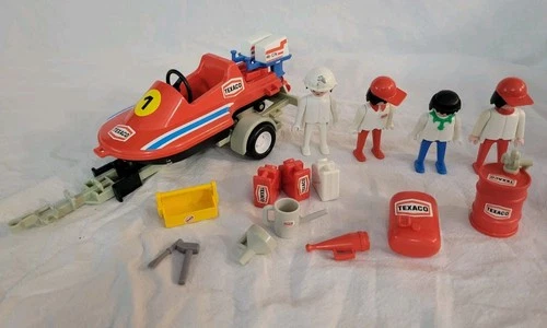 Vintage PLAYMOBIL 3538 SPEEDBOAT WITH Trailer