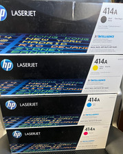 New, sealed, OEM HP 414A CMYK toner set W2020A-W2023A - Excellent