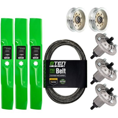 Deck Rebuild Kit Blade Spindle Belt Idler for John Deere D170 LA175 E180 54 inch